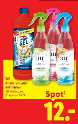 Lidl W5 Afløbsrens eller duftfrisker tilbud