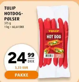 Scandinavian Park TULIP HOTDOGPØLSER tilbud