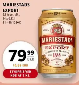 Scandinavian Park MARIESTADS EXPORT tilbud