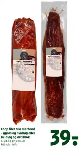 Coop 365 Coop filet a la mørbrad - gyros og hvidløg eller hvidløg og artiskok tilbud