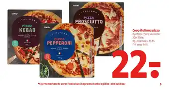Coop 365 Coop italiana pizza tilbud