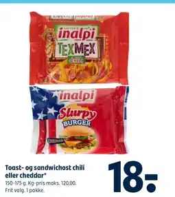 Coop 365 Toast- og sandwichost chili eller cheddar tilbud
