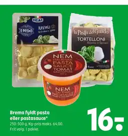 Coop 365 Brema fyldt pasta eller pastasauce tilbud