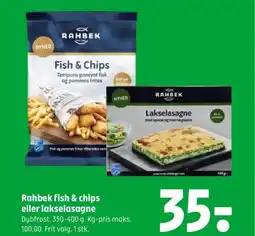 Coop 365 Rahbek fish & chips eller lakselasagne tilbud