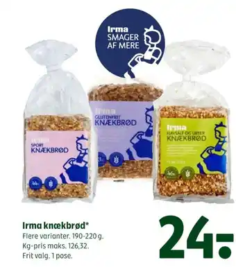 Coop 365 Irma knækbrød tilbud