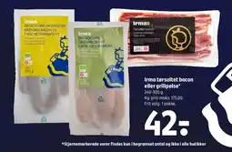 Coop 365 Irma tørsaltet bacon eller grillpølse tilbud