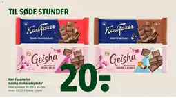 Coop 365 Karl Fazer eller Geisha chokoladeplade* tilbud