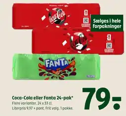Coop 365 Coca-Cola eller Fanta 24-pak tilbud