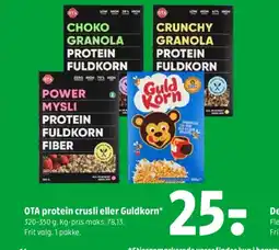Coop 365 OTA protein crusli eller Guldkorn tilbud