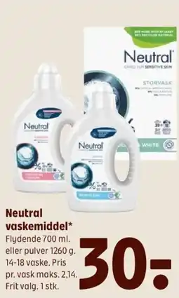 Coop 365 Neutral vaskemiddel tilbud