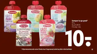 Coop 365 Semper to go grød tilbud