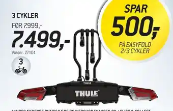 Thansen Cykelstativ EasyFold 3 tilbud