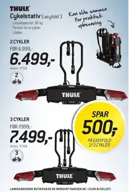 Thansen Cykelstativ / Cykelholder (venstre side) tilbud