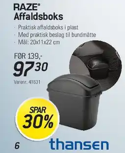 Thansen Affaldsboks tilbud