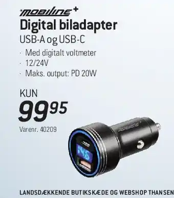 Thansen Digital biladapter USB-A og USB-C tilbud