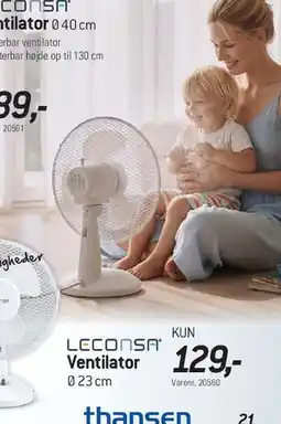 Thansen LECONSA Ventilator Ø40 cm tilbud