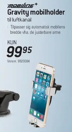 Thansen Gravity mobilholder til luftkanal tilbud