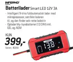 Thansen Batterilader Smart LED 12V 3A tilbud