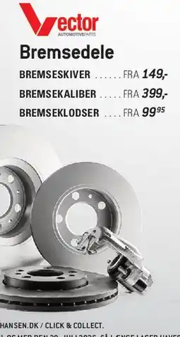 Thansen Vector Bremsedele tilbud