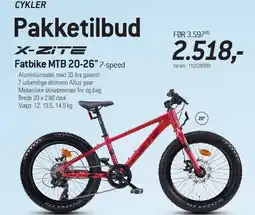 Thansen X-ZITE Fatbike MTB 20-26 7-speed tilbud