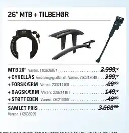 Thansen 26 MTB + tilbehør tilbud