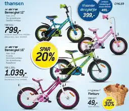 Thansen Børnecykler tilbud