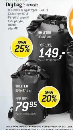 Thansen Dry bag / Rullestaske tilbud