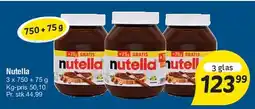Fakta Tyskland Nutella (3 x 750 g) tilbud