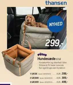 Thansen Hundesæde til bil tilbud