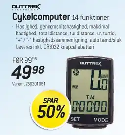 Thansen Cykelcomputer - 14 funktioner tilbud
