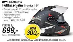 Thansen Fullfacehjelm Thunder 4 SV tilbud