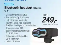 Thansen Bluetooth headset til hjelm (SPX) tilbud