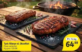 Fakta Tyskland Tysk Ribeye el. Oksefilet tilbud