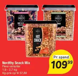 Fakta Tyskland Nordthy Snack Mix tilbud