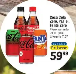 Fakta Tyskland Coca Cola Zero / Fanta Zero (PET) tilbud