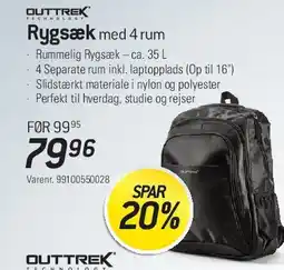 Thansen Rygsæk med 4 rum tilbud