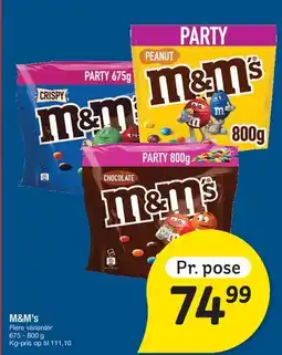 Fakta Tyskland M&M's tilbud