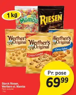 Fakta Tyskland Storck - Riesen / Werther's / Mamba tilbud