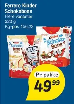 Fakta Tyskland Ferrero Kinder Schokobons tilbud