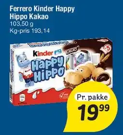 Fakta Tyskland Ferrero Kinder Happy Hippo tilbud