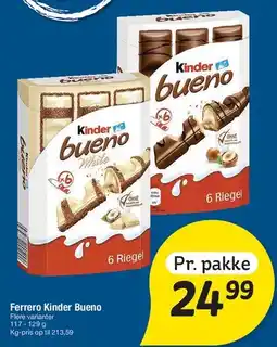 Fakta Tyskland Ferrero Kinder Bueno tilbud