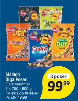 Fakta Tyskland Malaco Giga Poser tilbud