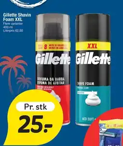 Fakta Tyskland Gillette Shavin Foam XXL tilbud