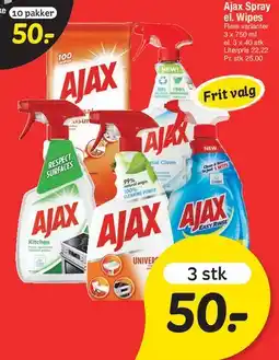Fakta Tyskland Ajax Spray og Wipes tilbud