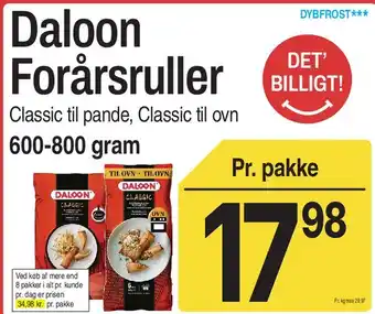 ABC Lavpris Daloon Forårsruller tilbud