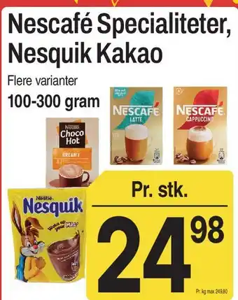 Nescafé Specialiteter / Nesquik Kakao