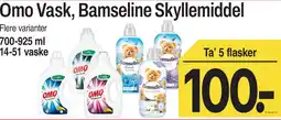 ABC Lavpris Omo Vask, Bamseline Skyllemiddel tilbud