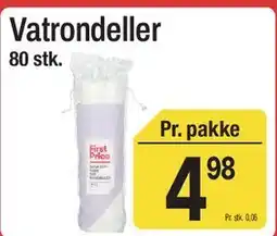 ABC Lavpris Vatrondeller 80 stk tilbud