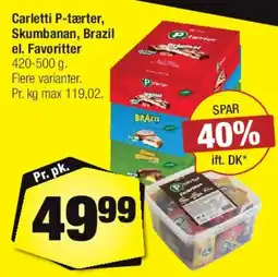 Calle Carletti P-tærter / Skumbanan / Brazil tilbud