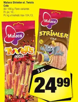 Calle Malaco Strimler / Twists Cola tilbud